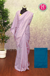 Semi Tussar silk saree with Embroidery work-PF71757