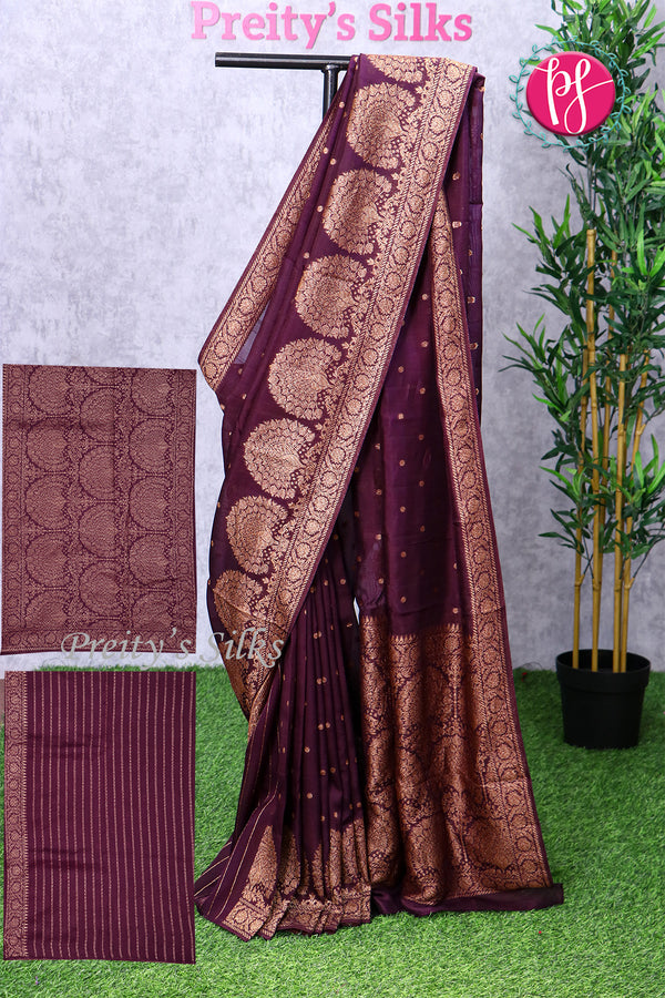 Dhupion Tussar Silk Saree-PF76154