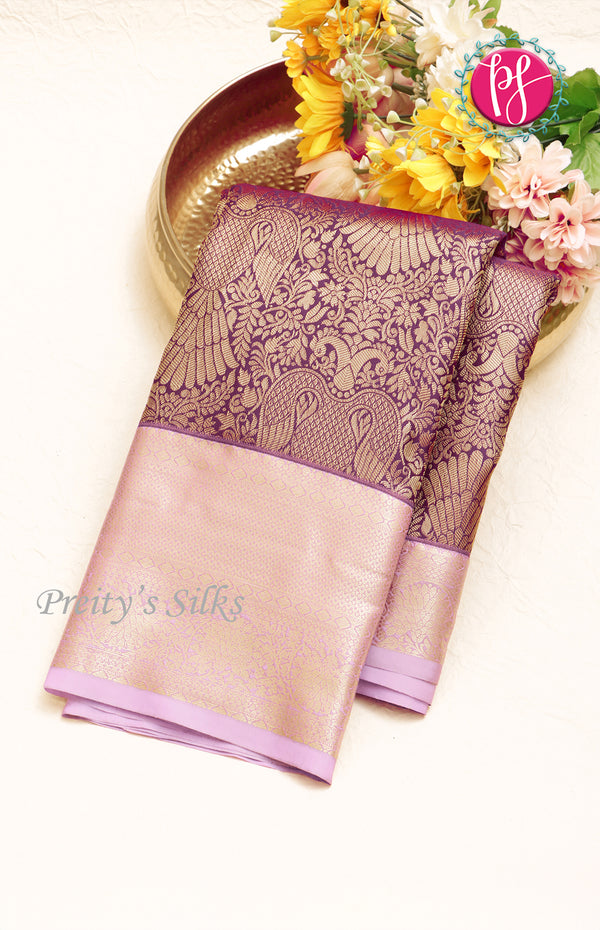Semi Kanchipuram Silk Saree-PF60543