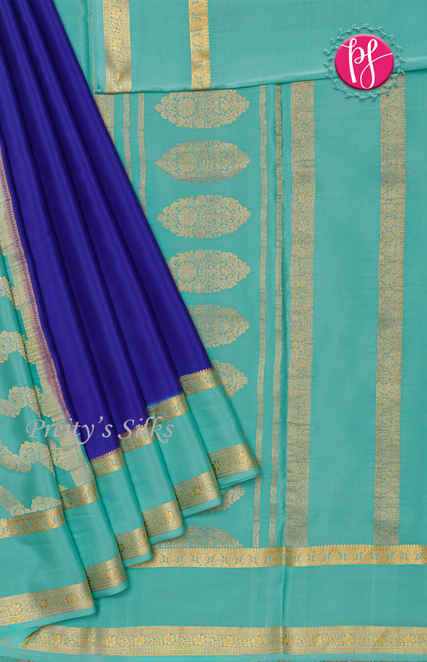 Pure Mysore Crepe Saree with Partli Pallu