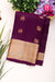 Half Pure Kanchipuram Silk Saree-Deep plum-PF04460