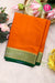 Pure Mysore Crepe Silk Saree-Orange And Green-PF82729