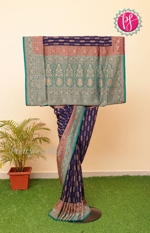 Pure Khaddi Banarasi Silk Saree