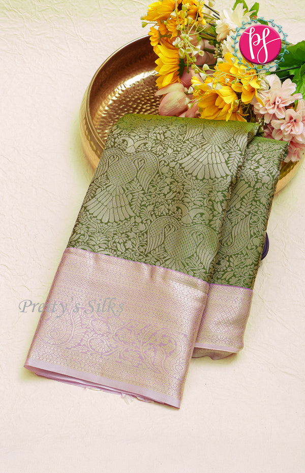 Semi Kanchipuram Silk Saree-PF60545
