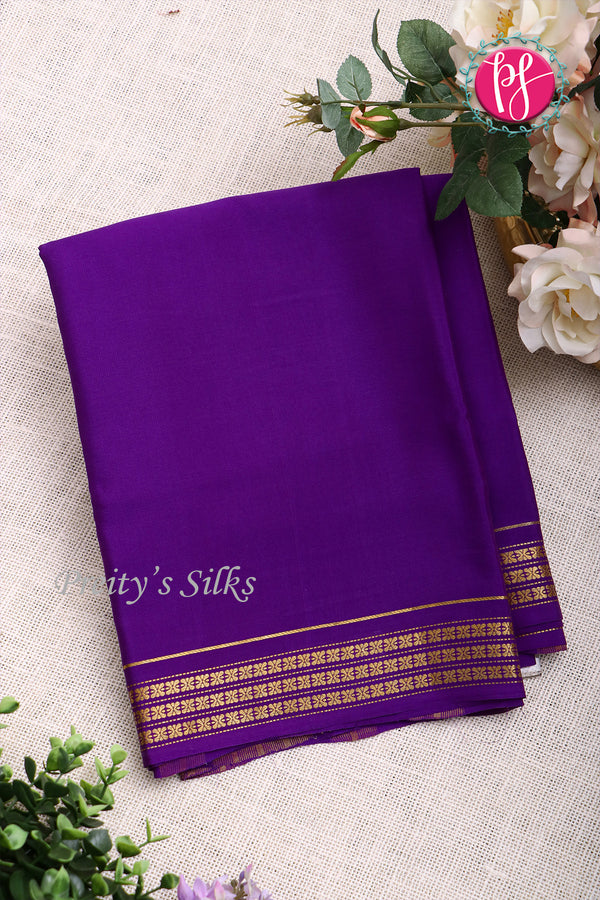 Pure Mysore Crepe Silk Saree -Purple-PF84264
