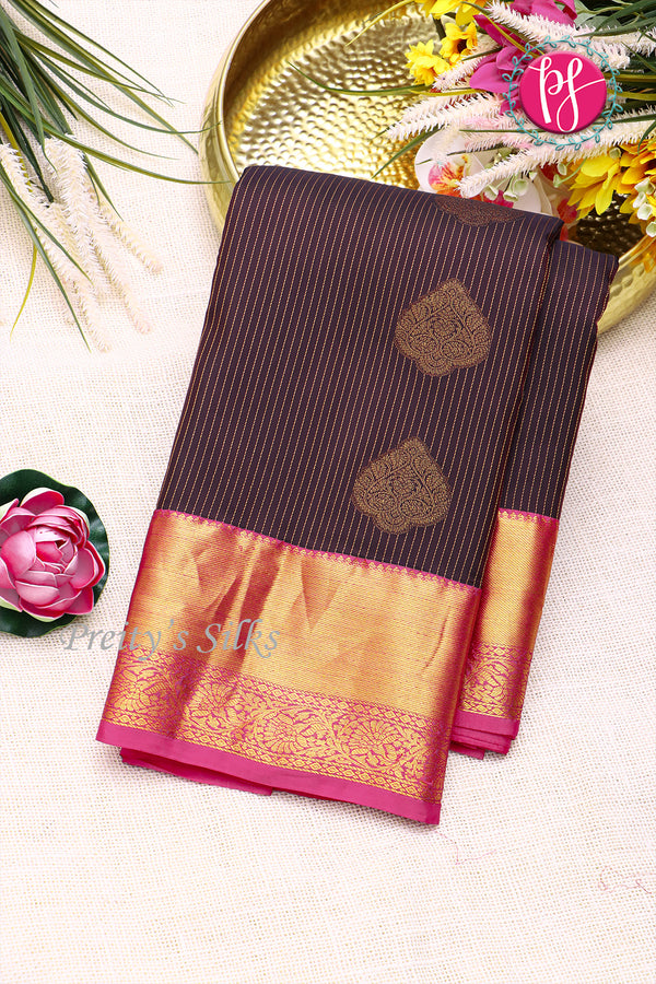 Semi Kanchipuram Silk Saree-PF77109