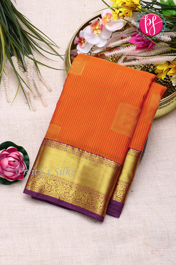 Semi Kanchipuram Silk Saree-PF77107