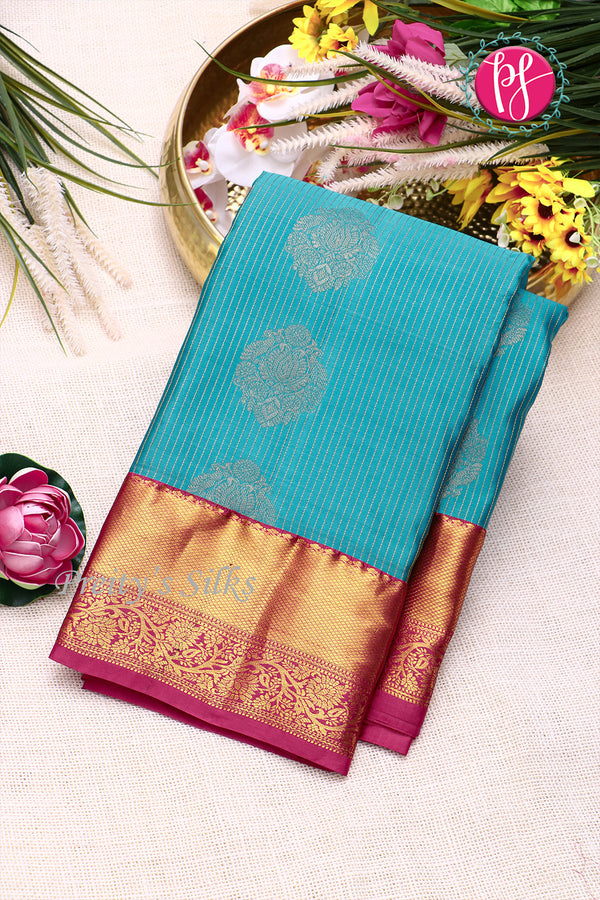 Semi Kanchipuram Silk Saree-PF77106
