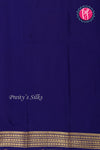 Pure Mysore Crepe Silk Saree -Purple And Navyblue-PF82892
