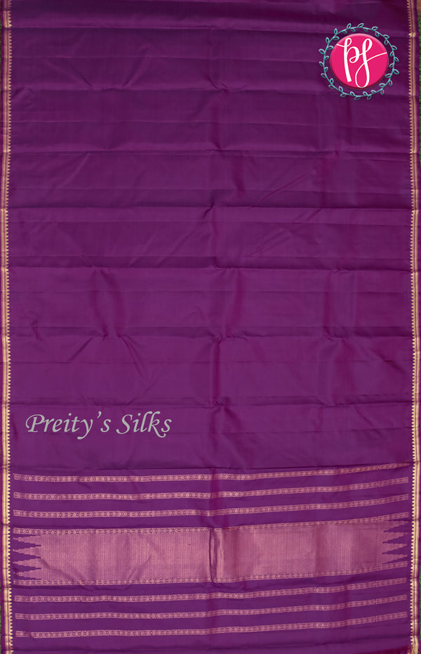 Half Pure Kanchipuram Silk Saree-PF68593