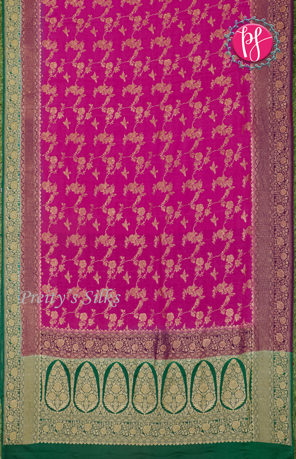 Pure Kaddi Banarasi Crepe Silk Saree -PF25825