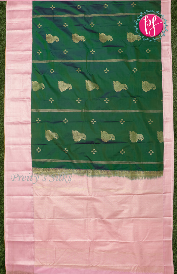 Half Pure Kanchipuram Silk Saree-PF60510