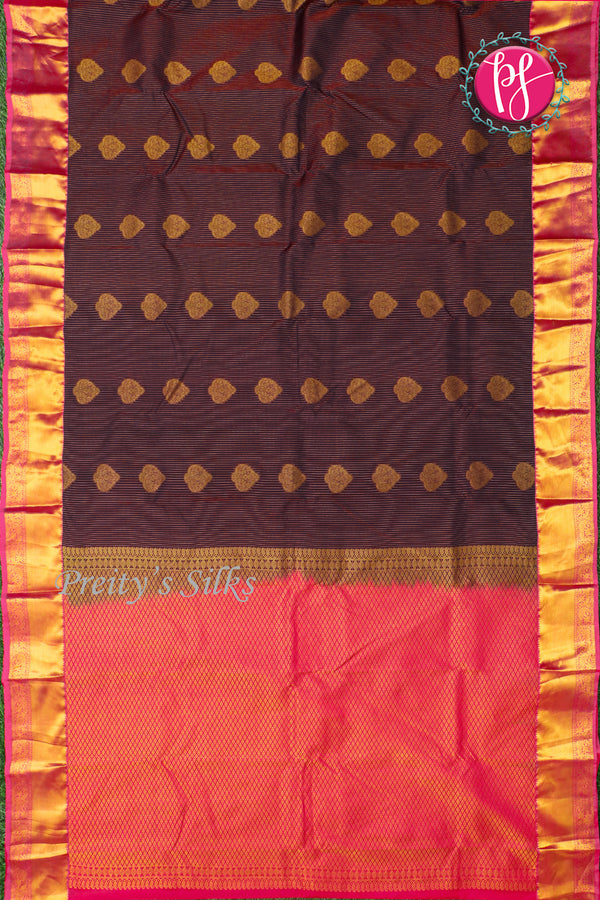 Semi Kanchipuram Silk Saree-PF77109
