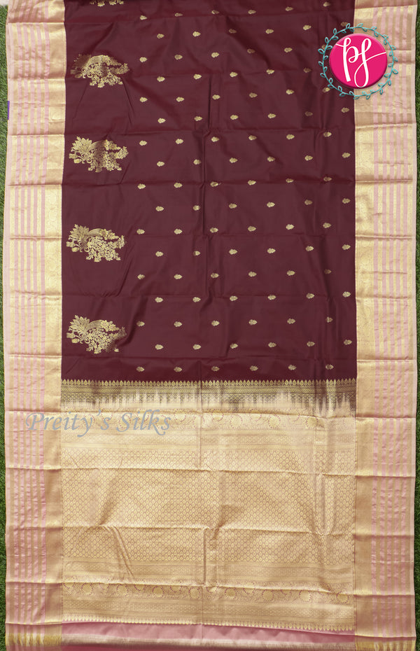 Half Pure Kanchipuram Soft Silk Saree-PF60484
