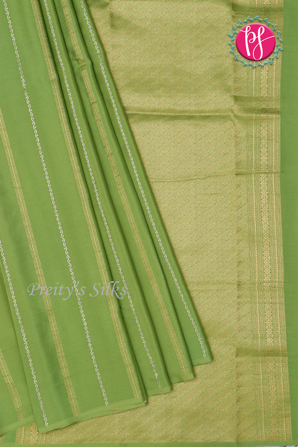 Pure Mysore Crepe Silk Saree Borderless -PF79584