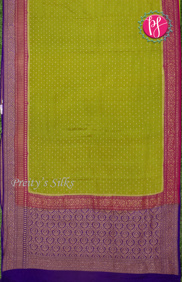Pure Kaddi Banarasi Crepe Silk Saree-PF25891