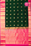 Pure Kanchipuram Silk Saree-Green And Pink-PF81253
