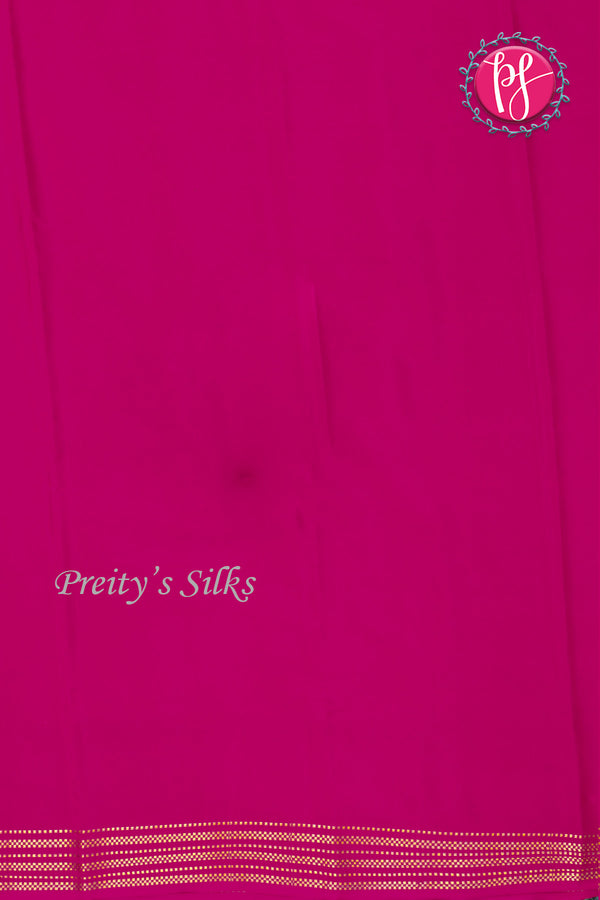 Pure Mysore Crepe Silk Saree -Pink-PF84234