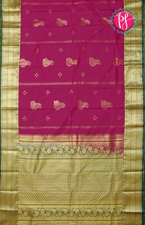 Half Pure Kanchipuram Silk Saree-PF60514