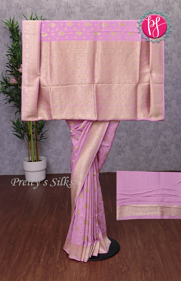Semi Banarasi Georgette Silk Saree -PF67738