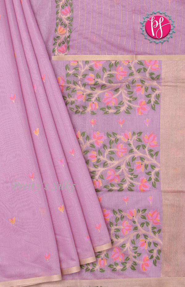 Linen Blend Silk Saree - PF71116