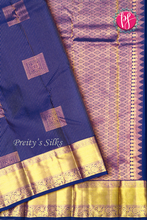 Semi Kanchipuram Silk Saree-PF77123