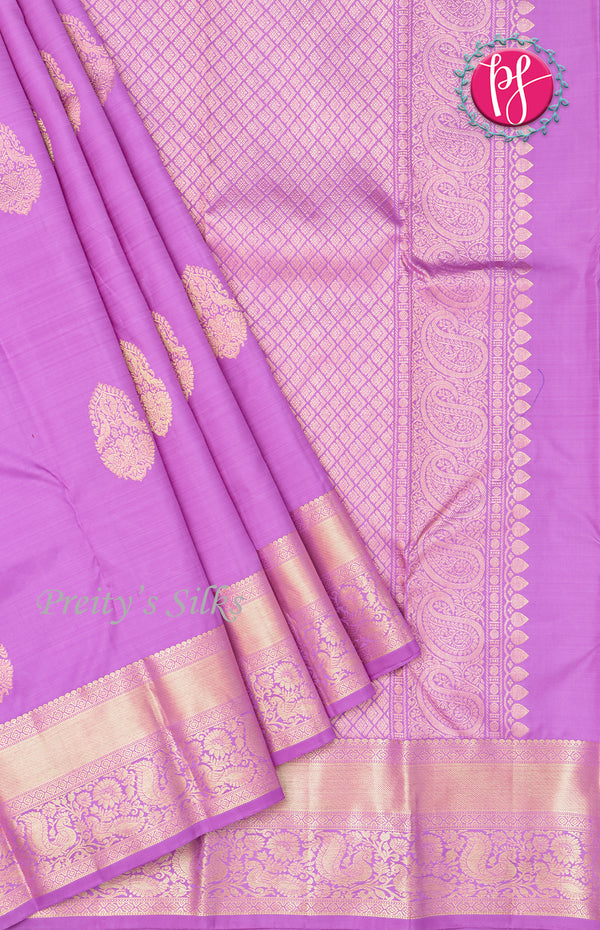 Pure Kanchipuram Silk Saree-Lavender-PF64174