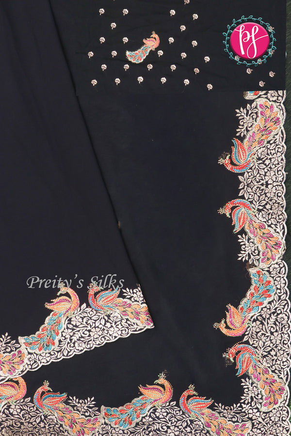 Semi Chiffon Cilk Saree-PF71480