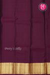 Half Pure Kanchipuram Silk Saree-Deep plum-PF04460