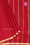 Pure Mysore Crepe Silk Saree -Red-PA03063