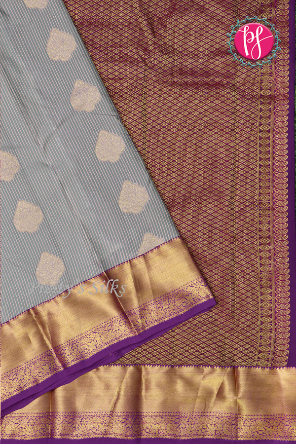 Semi Kanchipuram Silk Saree-PF77105