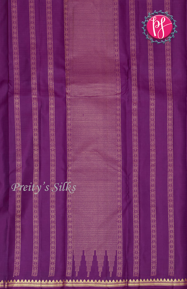 Half Pure Kanchipuram Silk Saree-PF68593