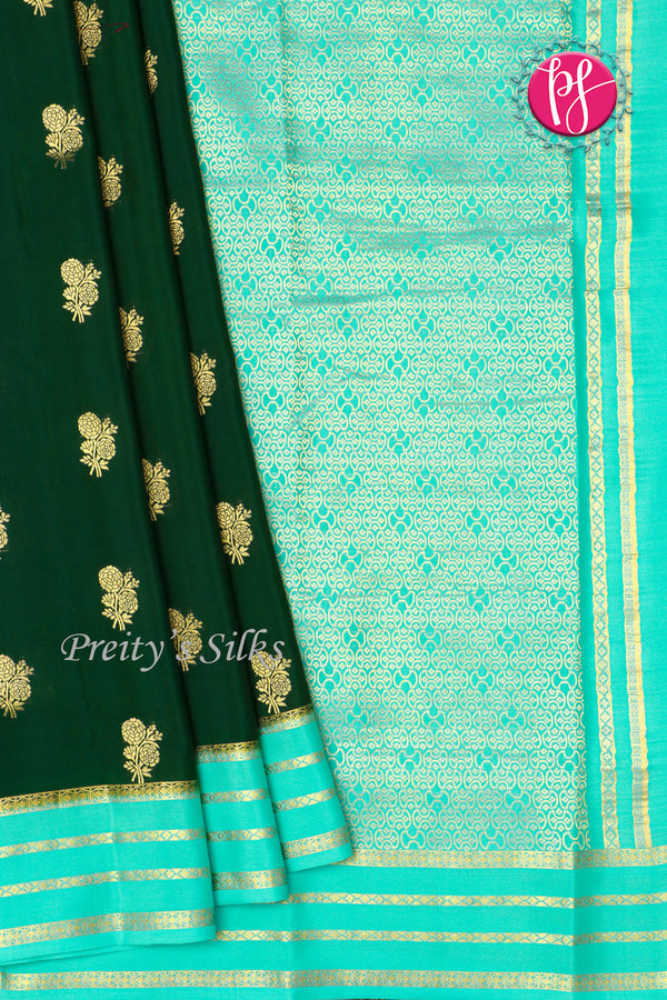 Pure Mysore Crepe Silk Saree -PF77406