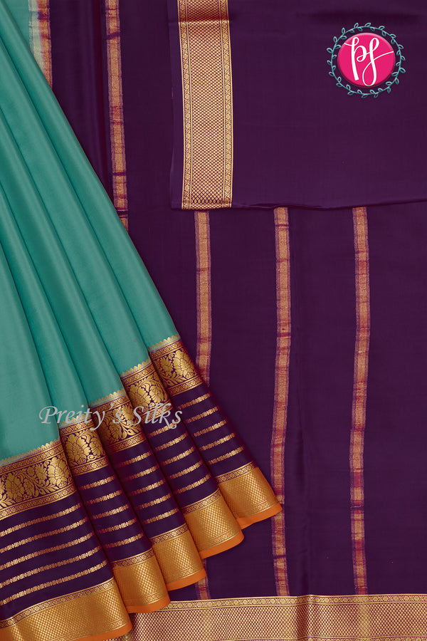 Pure Mysore Crepe Silk Saree with 3D Border