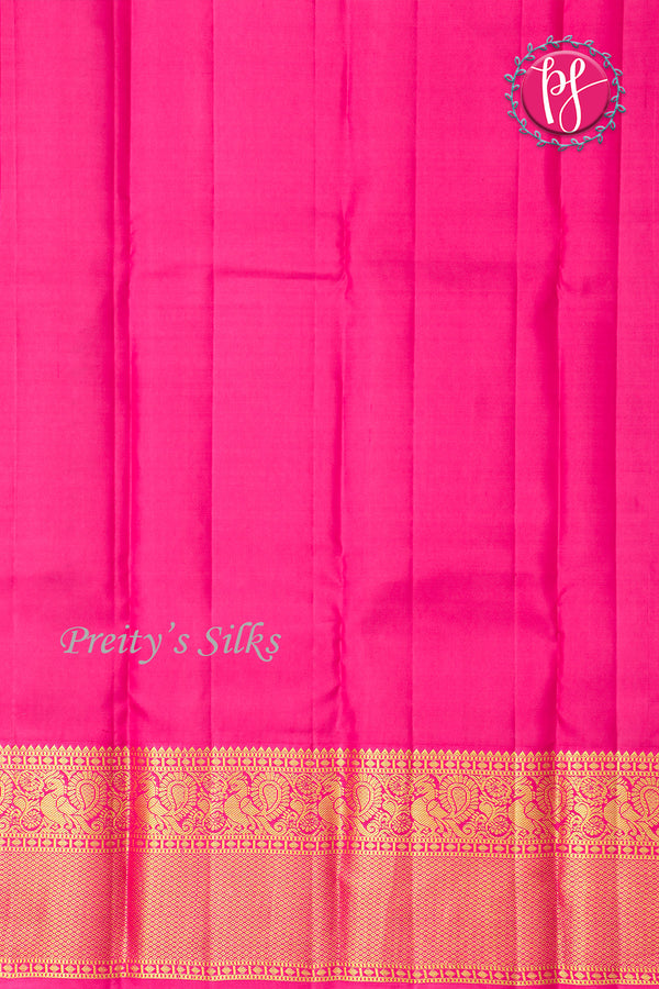 Pure Kanchipuram Silk Saree-Green And Pink-PF81253