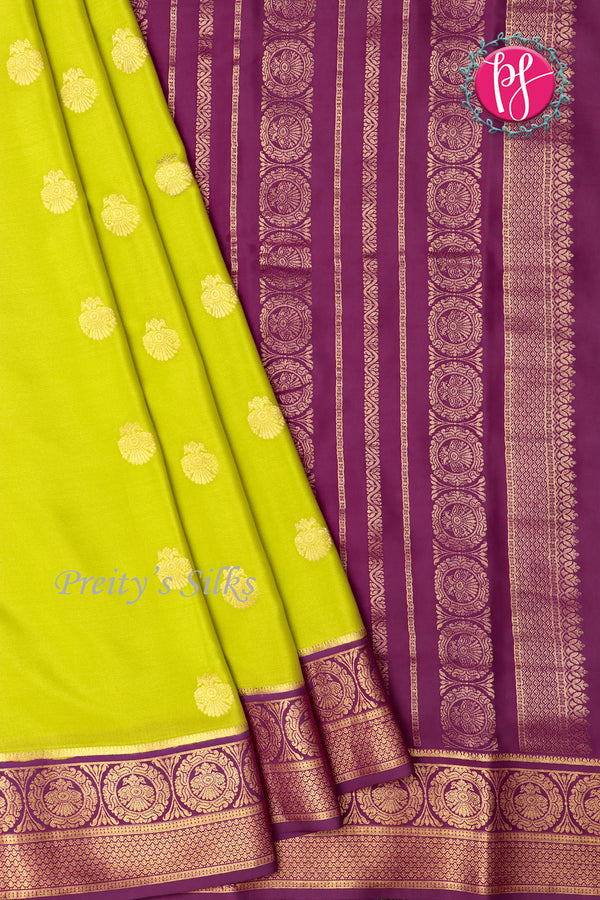 Pure Mysore Crepe Silk Saree-PF77382
