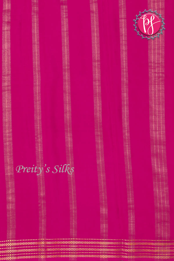Pure Mysore Crepe Silk Saree -Pink-PF84234
