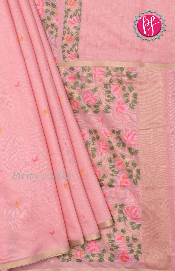 Linen Blend Silk Saree - PF71116