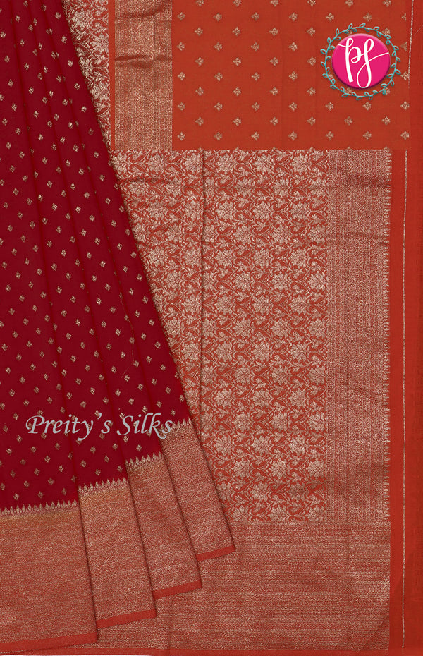 Semi Banarasi Georgette Silk Saree-PF72171