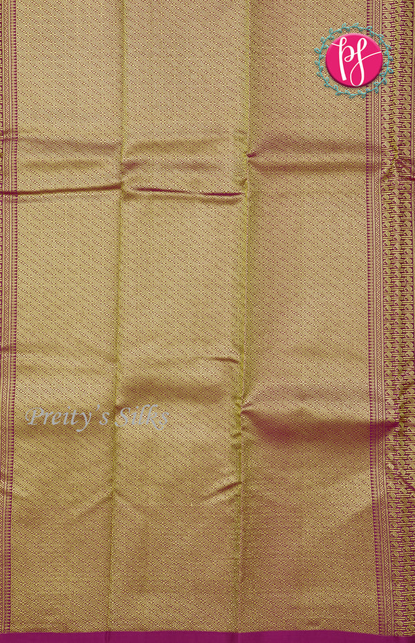 Half Pure kanchipuram silk Saree-Rust Orange With Wine - PF47150