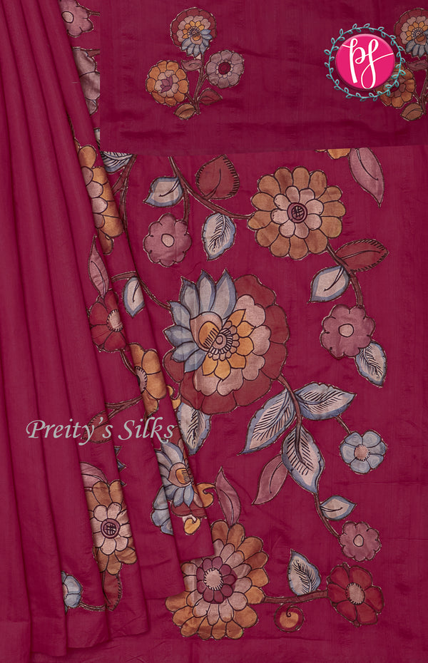 Soft Tussar Silk with Appliqué Work Saree