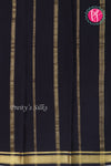 Pure Mysore Crepe Silk Saree -Red And Black-PA10650