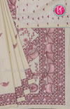 Semi Tussar Silk With Madhubani Print - PF63518