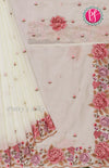 Crushed Semi Silk Saree -Flower Border