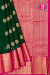 Pure Kanchipuram Silk Saree-Green And Pink-PF81253