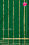 Pure Mysore Crepe Silk Saree With Line Border-Mejentapink And Green-PF39191