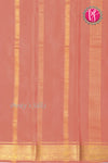 Pure Mysore Crepe Silk Saree -Coral-PA01328