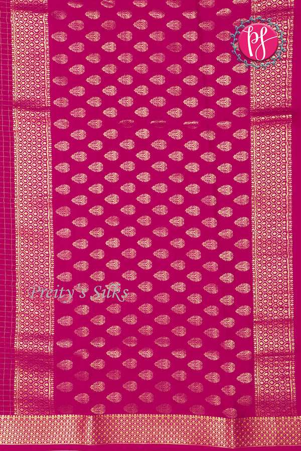 Pure Mysore Crepe Silk Saree -Pink -PF79457