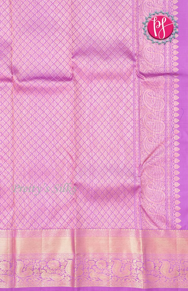 Pure Kanchipuram Silk Saree-Lavender-PF64174