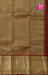 Pure Kanchipuram Silk Saree -Light Blue And Marron-PF63071